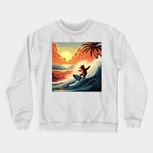 Teddy Surfing in Hawaii Crewneck Sweatshirt